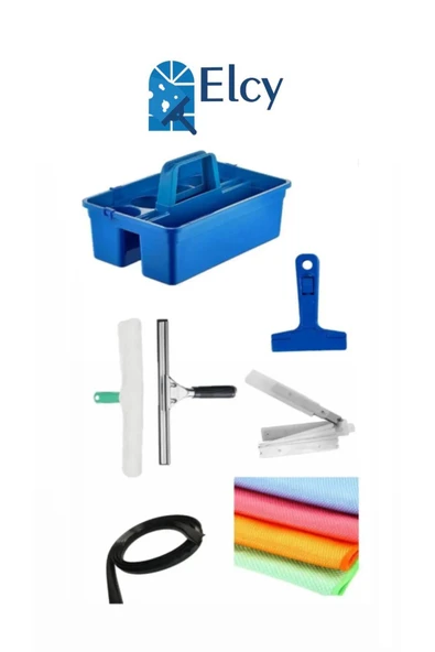 ELCY Profesyonel Cam Temizleme Seti Camcı Kovası Cam Temizleme Tam Set