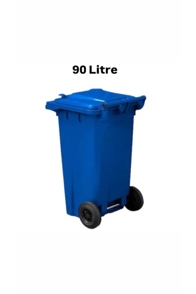 ELCY Tıbbi Atık Plastik Çöp Konteyneri Mavi 90LT Plastik Konteyner Isıya Karşı Dayanıklı A Kalite - 2