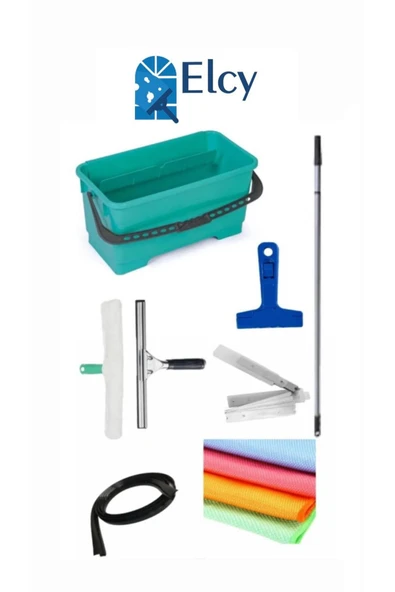 ELCY Profesyonel Cam Temizleme Seti Camcı Kovası Cam Temizleme Tam Set