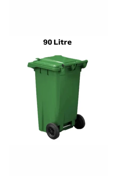 ELCY Tıbbi Atık Plastik Çöp Konteyneri Yeşil 90LT Plastik Konteyner Isıya Karşı Dayanıklı A Kalite - 2