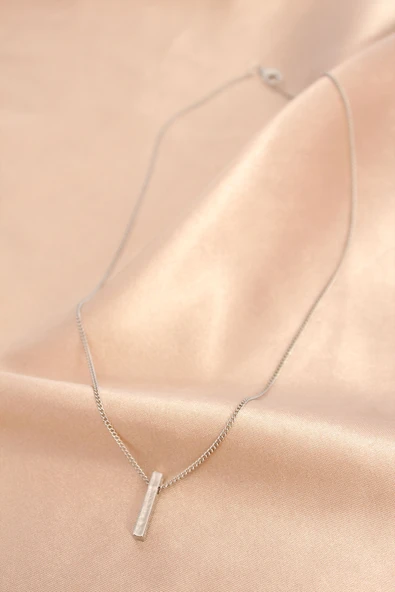 Gümüş Renk Metal Kolye - TJ-BKO5992 - 2
