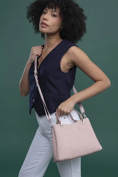 BENETTON PUDRA KADIN EL ÇANTASI 1315-2Y4 - Resim 2