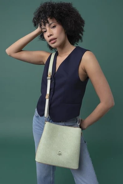 BENETTON YEŞİL CAMEL KADIN ÇAPRAZ ÇANTA 1298-2Y4 ürün görseli