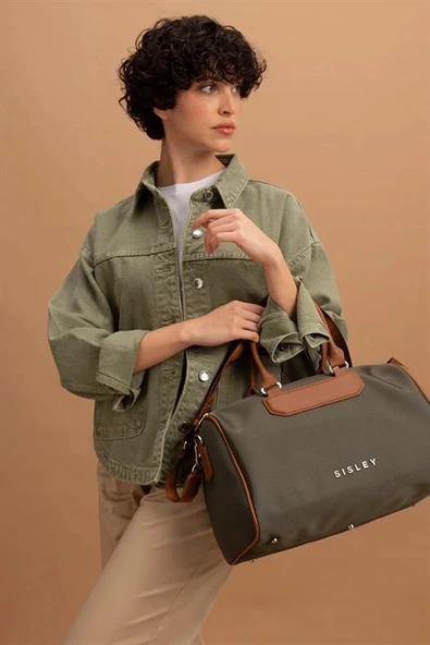 UZUN SAPLI YEŞİL KADIN SEYAHAT ÇANTASI  025-2Y4 - Resim 3