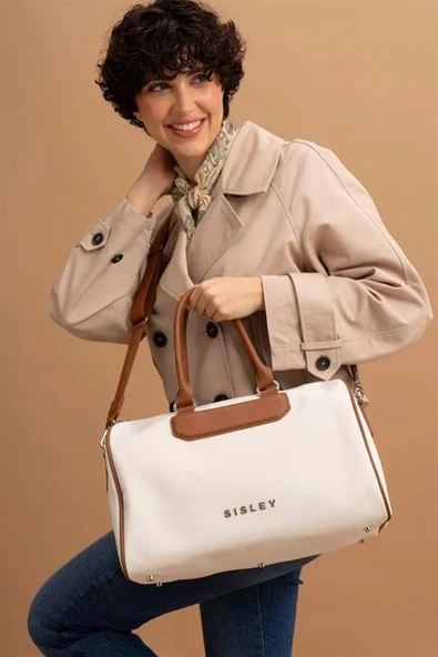 UZUN SAPLI BEJ KADIN SEYAHAT ÇANTASI 025-2Y4 - Resim 2