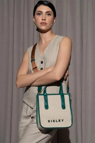 KADIN YEŞİL EL ÇANTASI 125-2Y4 - Resim 3