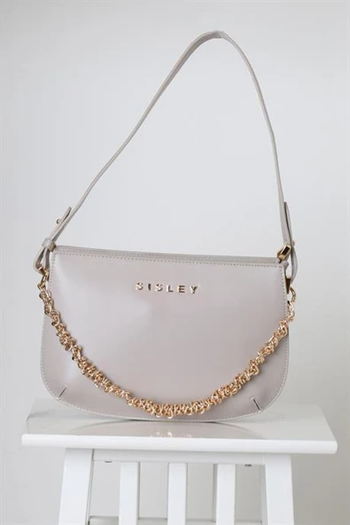 ZİNCİR DETAYLI GRİ KADIN KOL ÇANTASI 011-2Y4 ürün görseli