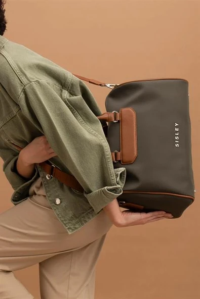 UZUN SAPLI YEŞİL KADIN SEYAHAT ÇANTASI  025-2Y4 - Resim 2