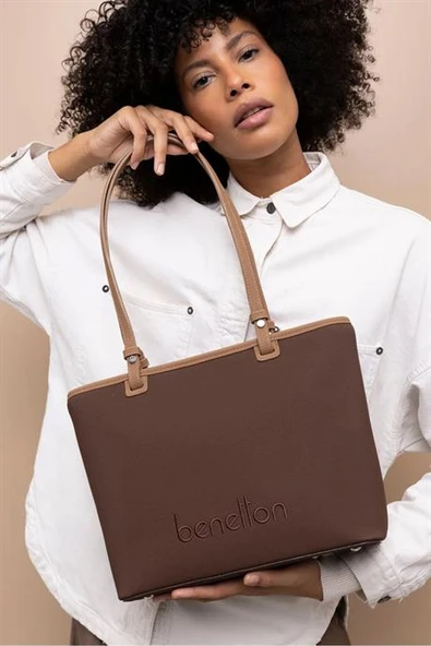BENETTON KAHVE CAMEL KADIN KOL ÇANTASI 1422-2K5 - 2