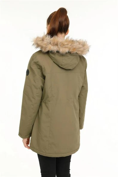 LUMBERJACK KAPÜŞONLU HAKİ KADIN MONT  WL-JANE-2K4 - 7