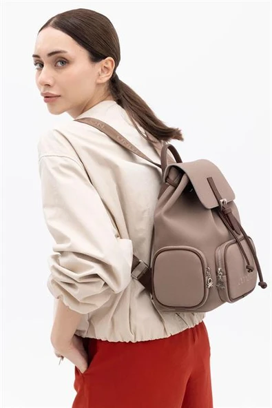 BENETTON VİZON KAHVE KADIN SIRT ÇANTASI 1409-2K5 ürün görseli