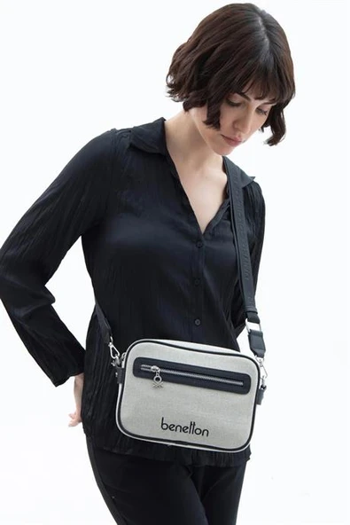 BENETTON SİYAH KADIN ÇAPRAZ ÇANTA  1540-2Y5 - 2