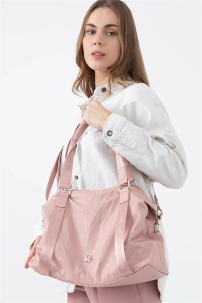 BENETTON PEMBE  KADIN KOL ÇANTASI 1470-2Y5 - Resim 3