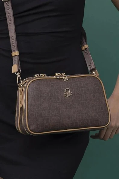 BENETTON KAHVE CAMEL KADIN ÇAPRAZ ÇANTA 1277-2Y5 - Resim 2