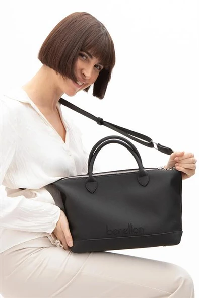 BENETTON KADIN SİYAH KOL ÇANTASI 1612-2Y5