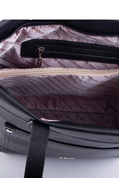 SİYAH  KADIN OMUZ ÇANTASI 1359-2Y4 - Resim 3