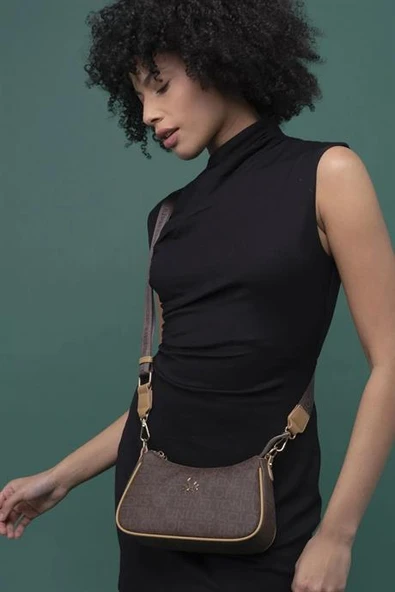 BENETTON KAHVE CAMEL KADIN ÇAPRAZ ÇANTA 1291-2Y5 - Resim 2