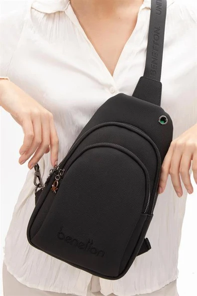 BENETTON SİYAH KADIN ÇAPRAZ ÇANTA 1543-2Y5 - Resim 2