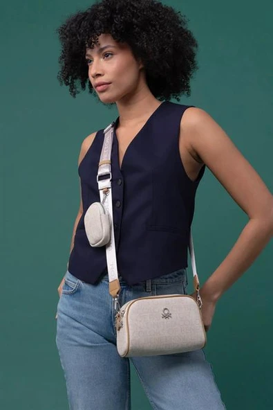 BENETTON BEJ CAMEL ÇAPRAZ KADIN ÇANTA 1278-2Y5 - 2