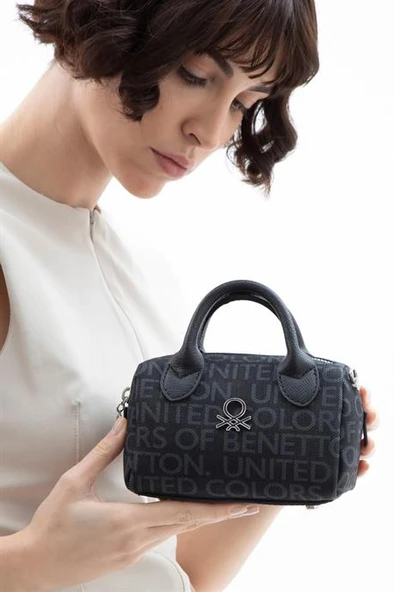 BENETTON SİYAH  KADIN EL ÇANTASI 1591-2Y5 - Resim 3