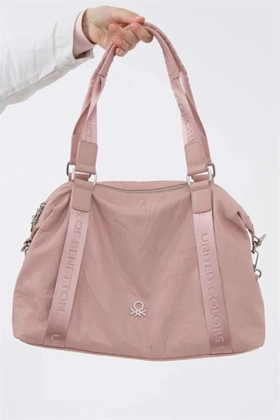 BENETTON PEMBE  KADIN KOL ÇANTASI 1470-2Y5 - Resim 4