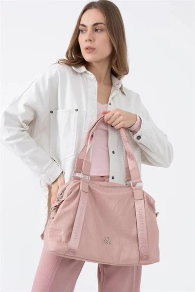 BENETTON PEMBE  KADIN KOL ÇANTASI 1470-2Y5 - Resim 2