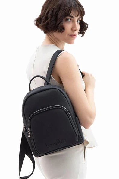 BENETTON SİYAH KADIN SIRT ÇANTASI 1605-2Y5 ürün görseli