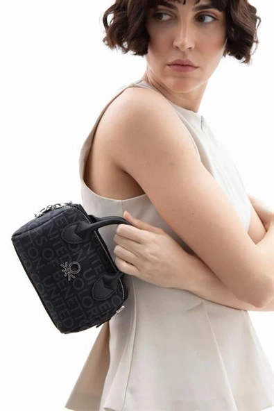 BENETTON SİYAH  KADIN EL ÇANTASI 1591-2Y5 - Resim 2