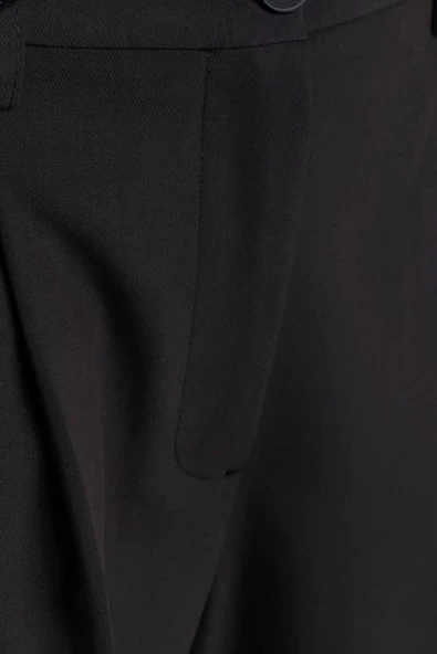 Yüksek Bel Klasik Siyah Kadın  Pantolon 71543-2K5 - 5