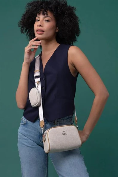 BENETTON BEJ CAMEL ÇAPRAZ KADIN ÇANTA 1278-2Y5 - 3