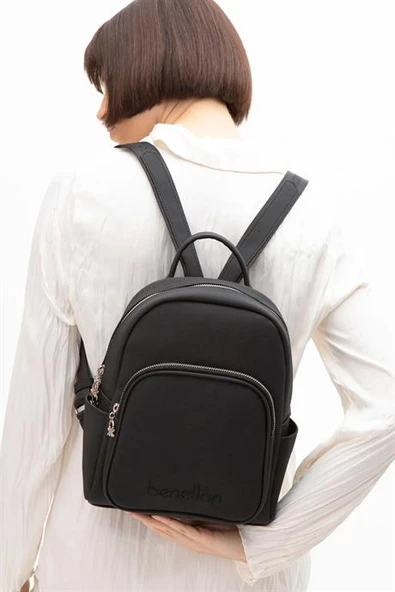 BENETTON SİYAH KADIN SIRT ÇANTASI 1605-2Y5 - Resim 2