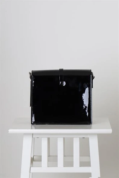 SİYAH RUGAN METAL DETAYLI KADIN KOL ÇANTASI  26775-2K5 - Resim 3