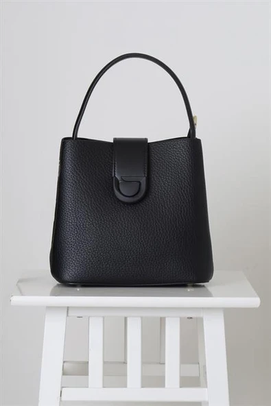 SİYAH CİLT KISA SAPLI KADIN ÇANTA  26949-2K5 ürün görseli