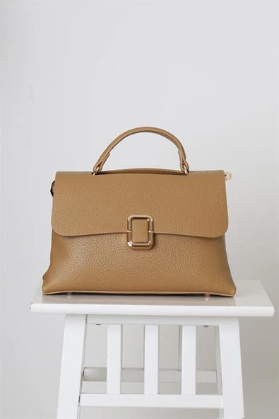KISA SAPLI DERİ CAMEL KADIN KOL ÇANTASI 2345-2Y5 ürün görseli