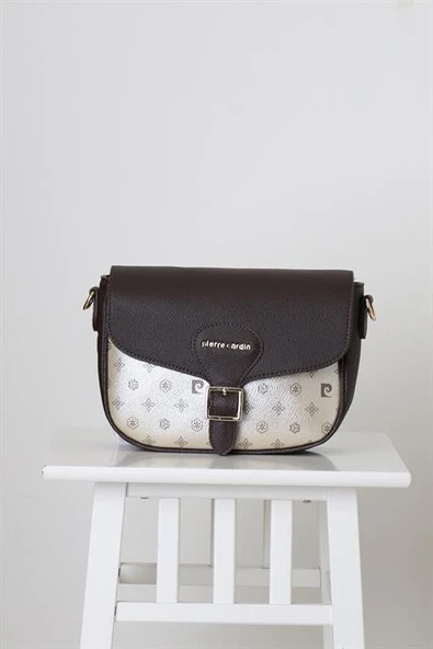 BASKILI UZUN ASKILI ALTIN KADIN ÇANTA 828-2K5