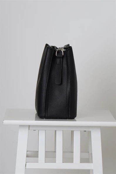 ÇİFT ASKILI SİYAH KADIN POSTACI ÇANTA 1311-2Y4 - Resim 2