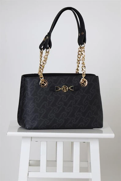 U.S POLO ZİNCİRLİ SİYAH  KADIN ÇANTA 24508-2K5