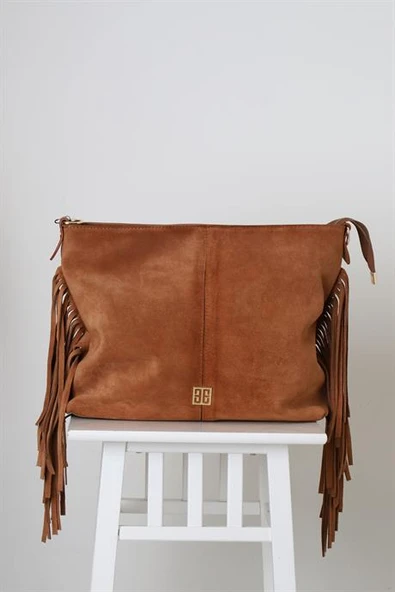 KENARLARI PÜSKÜLLÜ TABA KADIN ÇAPRAZ ÇANTA  8238-2K5 ürün görseli