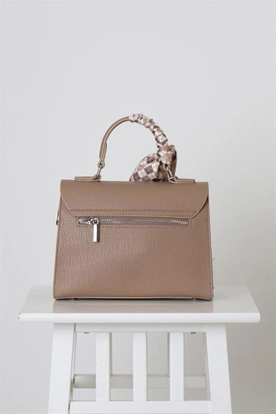 VİZON DERİ KADIN EL ÇANTASI  26760-2K5 - Resim 3