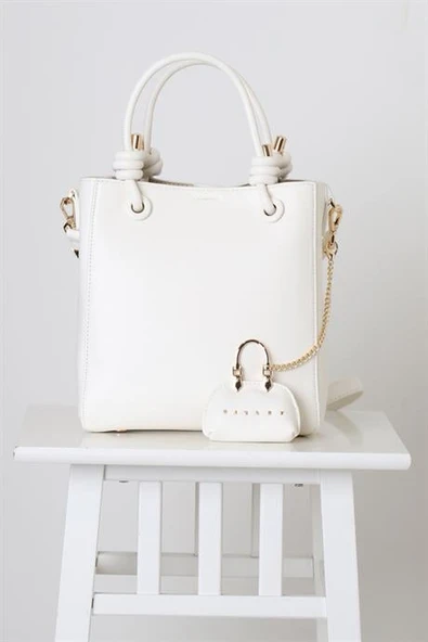 SİSLEY BEYAZ KADIN EL ÇANTASI 168-2Y5 ürün görseli