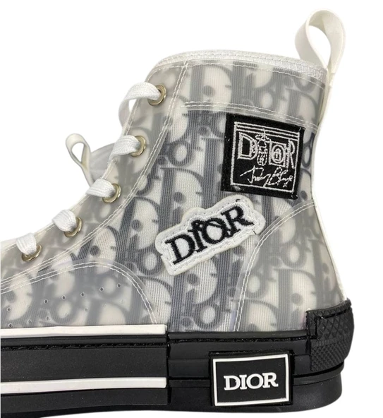 christian dior high top siyah beyaz - 3