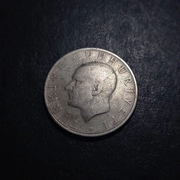 Escoines Koleksiyon 399636860aad3682dd 1957 Menderes 1Lira Haliye Eski Madeni Para - Resim 5