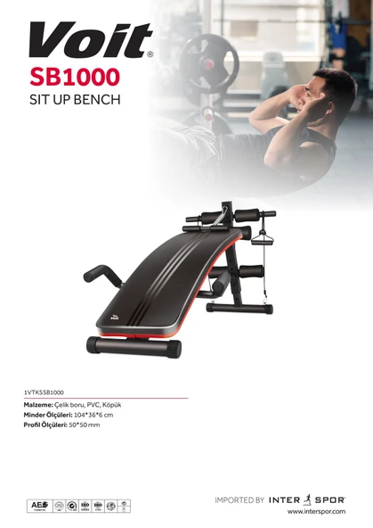 Voit SB1000 SIT UP BENCH MEKİK SEHPASI - 2