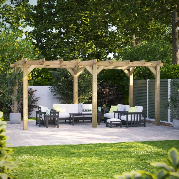 iAhşap Veranda Ahşap Pergole Veranda Kamelya p0 - 2
