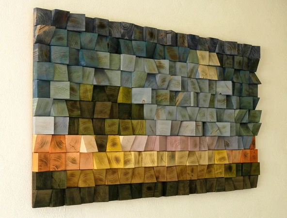 Resim Ahşap Duvar Tablo, Ahşap Duvar Dekoru, Ahşap Mozaik, Ahşap Duvar Sanatı