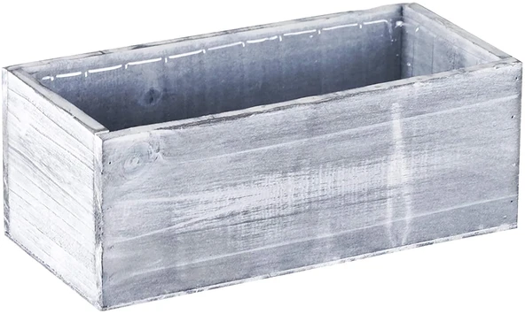 Ahşap Saksı Kutusu, Çiçeklik, Doğal Ahşap Dekor Ev ve Düğün Süslemeleri - 4