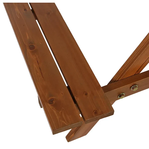 iAhşap Bank Ahşap Yemek Masası Piknik Masası 62x120 cm no 1 - 4