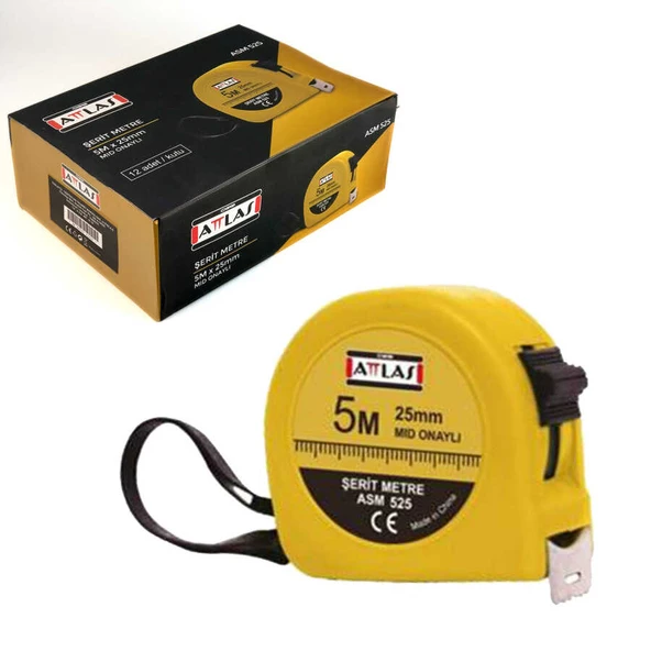 Şerit Metre 25mm 5mt (Attlas)