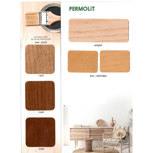 Vernikli Ahşap Koruyucu Boya 2.5 Lt. Permolit - 4