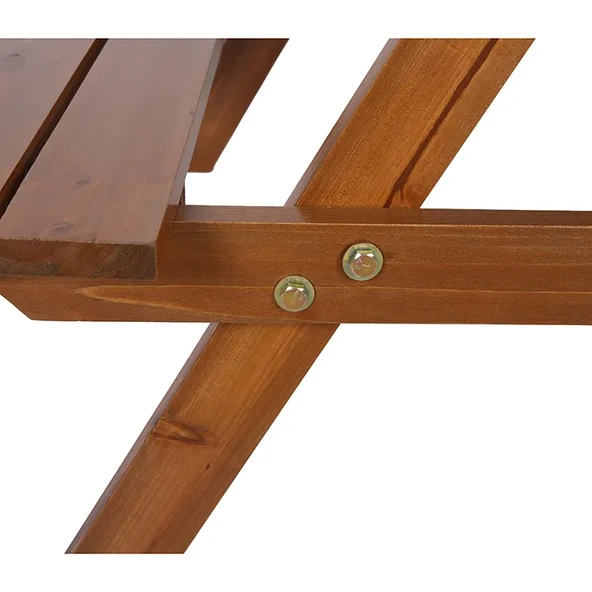 iAhşap Bank Ahşap Yemek Masası Piknik Masası 62x120 cm no 1 - 3